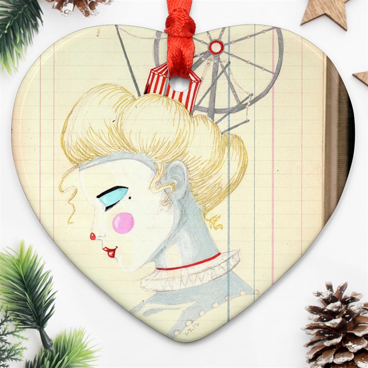 clown maiden Ornament (Heart)