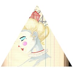 Clown Maiden Wooden Puzzle Triangle by Limerence