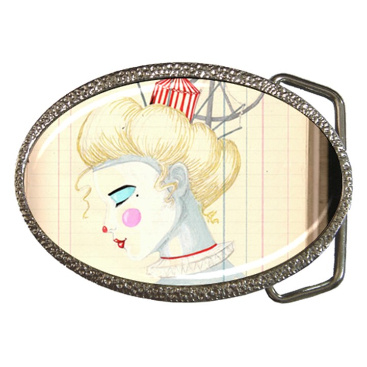 clown maiden Belt Buckles