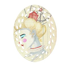 Clown Maiden Ornament (oval Filigree) by Limerence