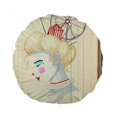 Clown Maiden Standard 15  Premium Round Cushions by Limerence