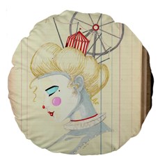 Clown Maiden Large 18  Premium Round Cushions by Limerence