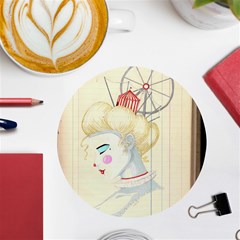 Clown Maiden Uv Print Round Tile Coaster by Limerence