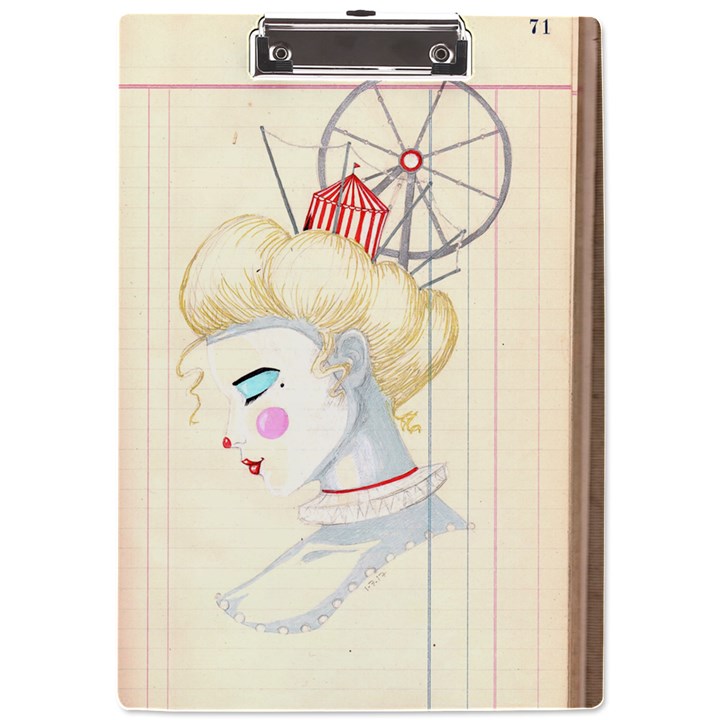 clown maiden A4 Clipboard