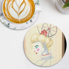 Clown Maiden Uv Print Round Tile Coaster by Limerence