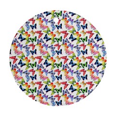 Multicolored Butterflies Ornament (round) by SychEva