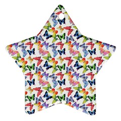 Multicolored Butterflies Ornament (star) by SychEva