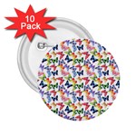 Multicolored Butterflies 2.25  Buttons (10 pack)  Front