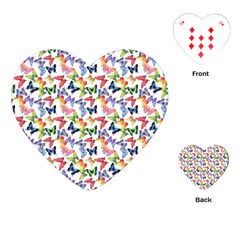 Multicolored Butterflies Playing Cards Single Design (heart) by SychEva