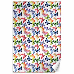 Multicolored Butterflies Canvas 24  X 36  by SychEva