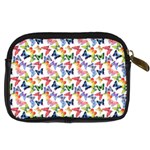 Multicolored Butterflies Digital Camera Leather Case Back