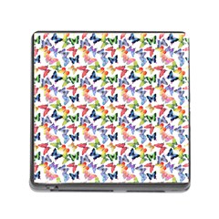 Multicolored Butterflies Memory Card Reader (square 5 Slot) by SychEva