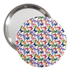 Multicolored Butterflies 3  Handbag Mirrors by SychEva