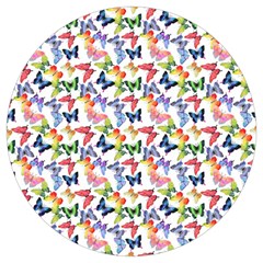 Multicolored Butterflies Round Trivet