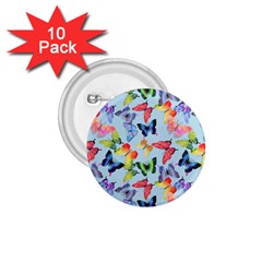 Watercolor Butterflies 1 75  Buttons (10 Pack) by SychEva