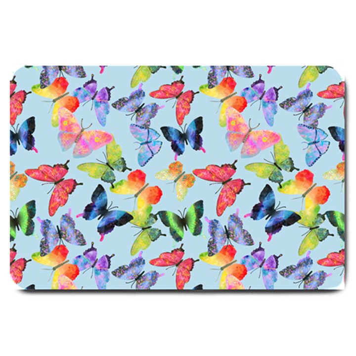 Watercolor Butterflies Large Doormat 