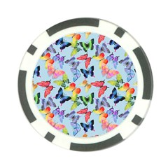 Watercolor Butterflies Poker Chip Card Guard (10 Pack) by SychEva