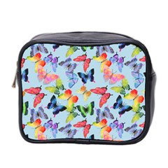 Watercolor Butterflies Mini Toiletries Bag (two Sides) by SychEva