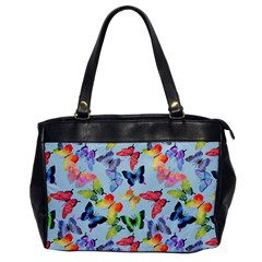 Watercolor Butterflies Oversize Office Handbag by SychEva