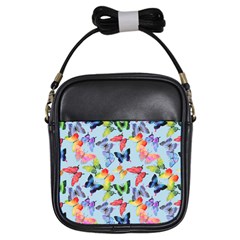 Watercolor Butterflies Girls Sling Bag