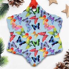 Watercolor Butterflies Ornament (snowflake) by SychEva