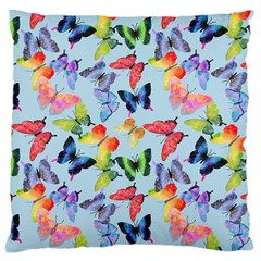 Watercolor Butterflies Large Cushion Case (two Sides) by SychEva