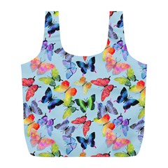 Watercolor Butterflies Full Print Recycle Bag (l) by SychEva