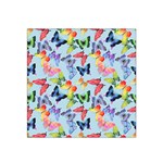 Watercolor Butterflies Satin Bandana Scarf Front