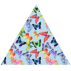 Watercolor Butterflies Wooden Puzzle Triangle by SychEva