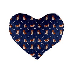 Corgi  Standard 16  Premium Heart Shape Cushions by SychEva