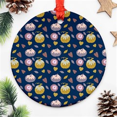 Autumn Pumpkins Ornament (Round)