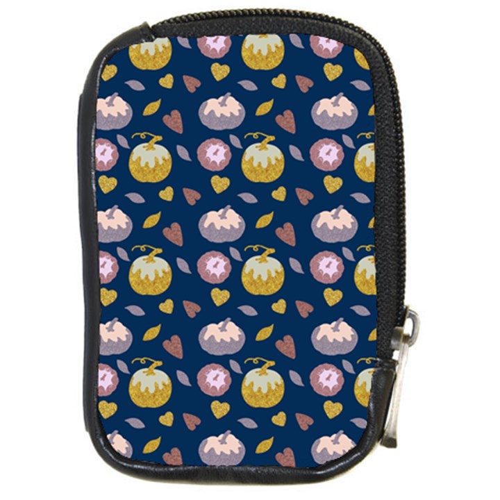 Autumn Pumpkins Compact Camera Leather Case