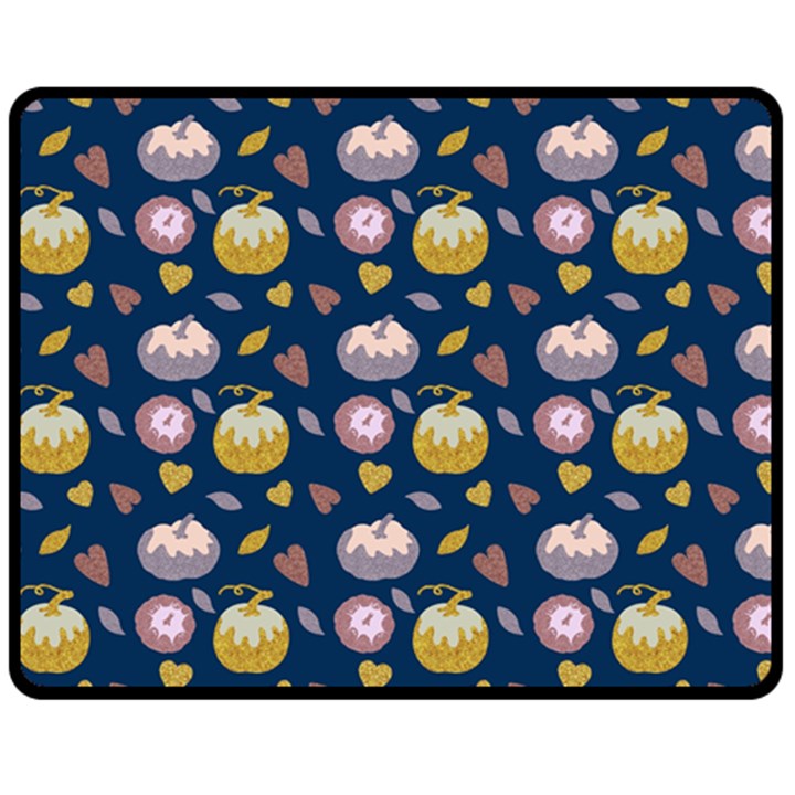 Autumn Pumpkins Fleece Blanket (Medium) 