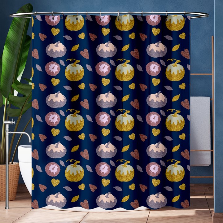 Autumn Pumpkins Shower Curtain 60  x 72  (Medium) 