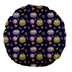 Autumn Pumpkins Large 18  Premium Round Cushions