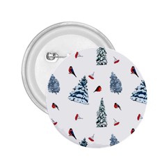 Christmas Trees And Bullfinches 2 25  Buttons by SychEva