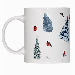 Christmas Trees And Bullfinches White Mugs by SychEva