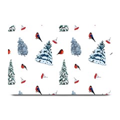 Christmas Trees And Bullfinches Plate Mats by SychEva