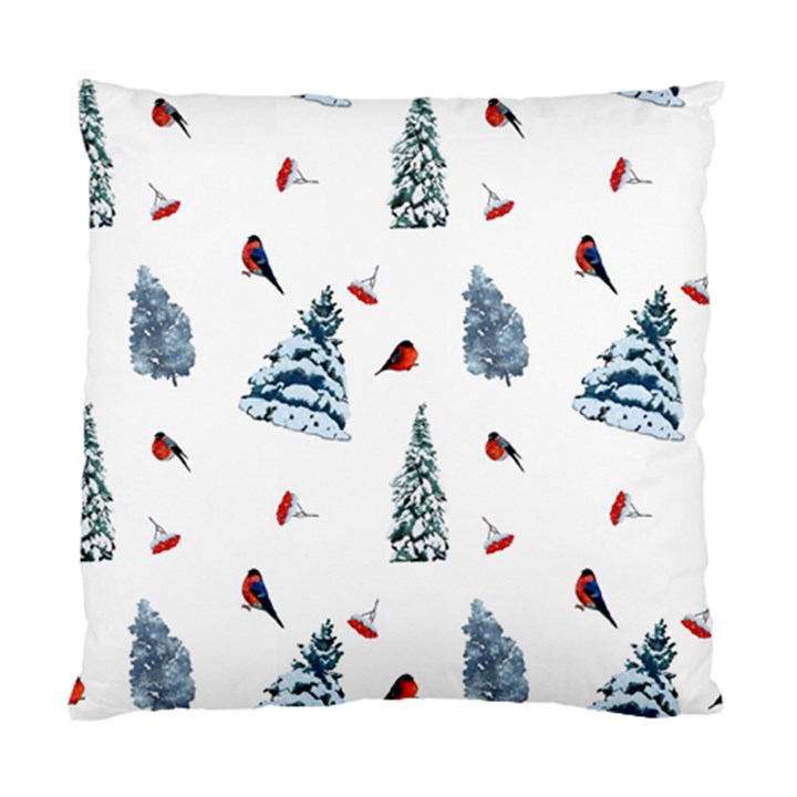 Christmas Trees And Bullfinches Standard Cushion Case (One Side)