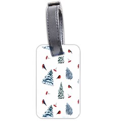 Christmas Trees And Bullfinches Luggage Tag (one Side) by SychEva