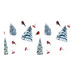 Christmas Trees And Bullfinches Satin Wrap Front