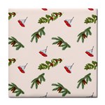 Rowan Branches And Spruce Branches Tile Coaster Front