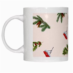 Rowan Branches And Spruce Branches White Mugs by SychEva