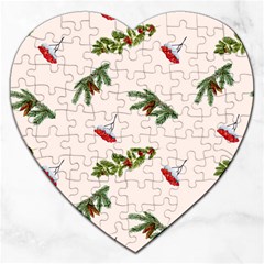 Rowan Branches And Spruce Branches Jigsaw Puzzle (heart) by SychEva