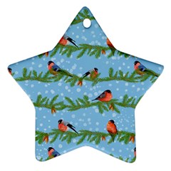 Bullfinches On Spruce Branches Ornament (star) by SychEva