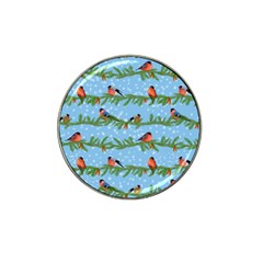 Bullfinches On Spruce Branches Hat Clip Ball Marker (4 Pack) by SychEva