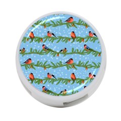 Bullfinches On Spruce Branches 4-port Usb Hub (one Side) by SychEva