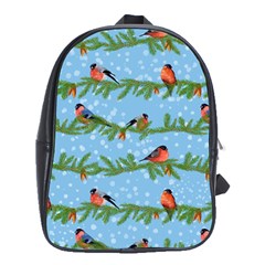 Bullfinches On Spruce Branches School Bag (xl) by SychEva