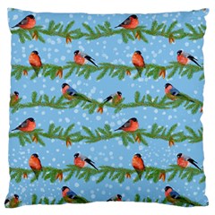 Bullfinches On Spruce Branches Standard Flano Cushion Case (one Side) by SychEva