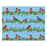 Bullfinches On Spruce Branches Double Sided Flano Blanket (Large)  80 x60  Blanket Front